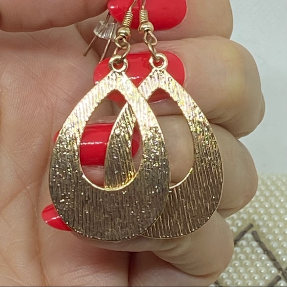 BOGO FREE Pretty Rose Gold Dangle Earrings